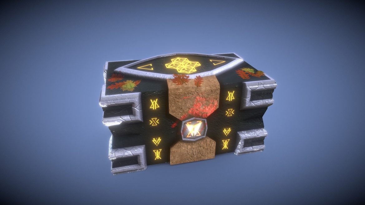 obsidian runebound chest 3d model