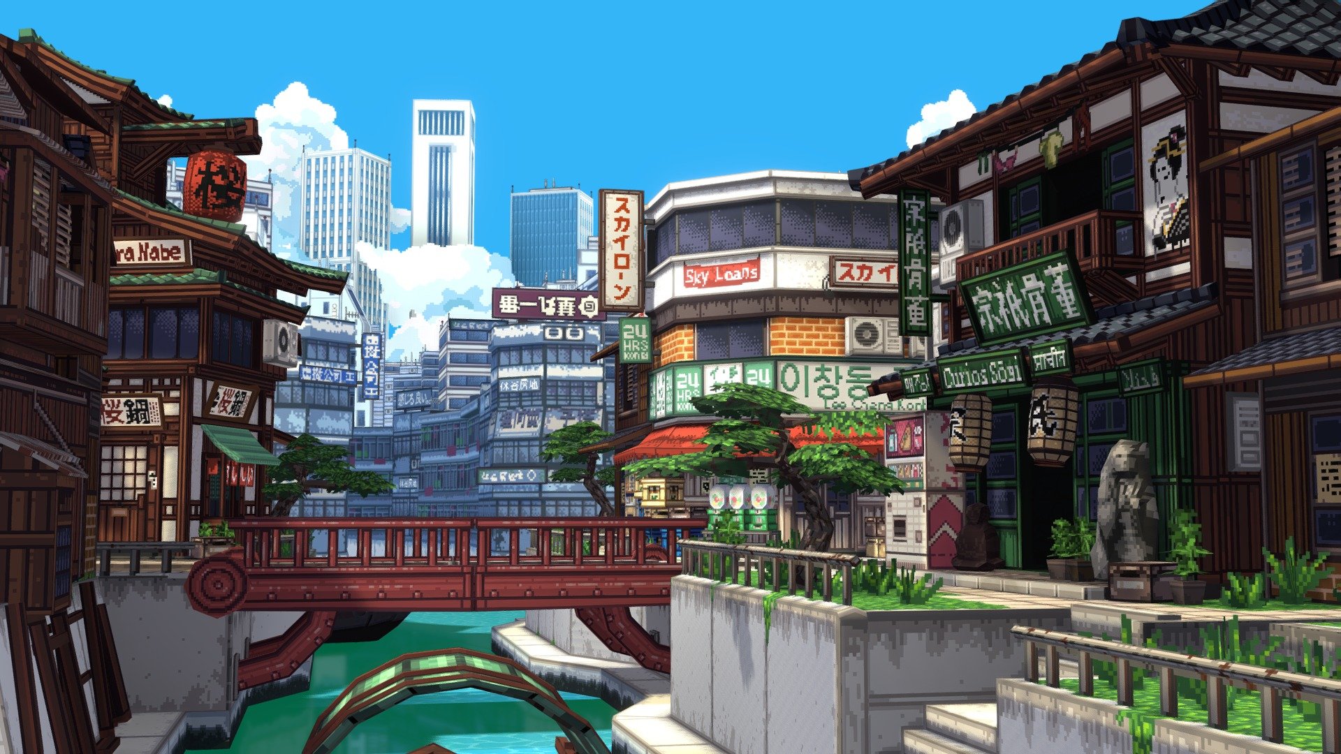Pixel Canals – Low Poly Game Level