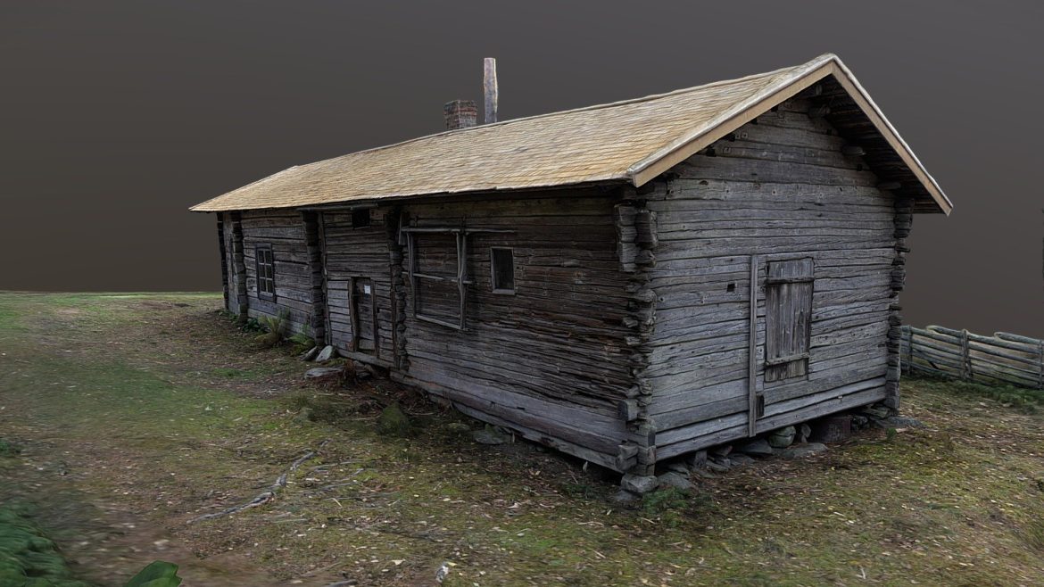 pokkala log house in nousiainen finland 3d model
