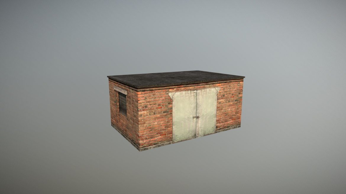 railway shed rw shed 05 3d model