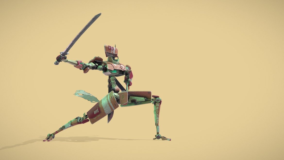 robot samurai 3d model
