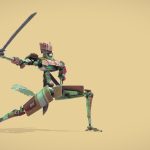 robot samurai 3d model