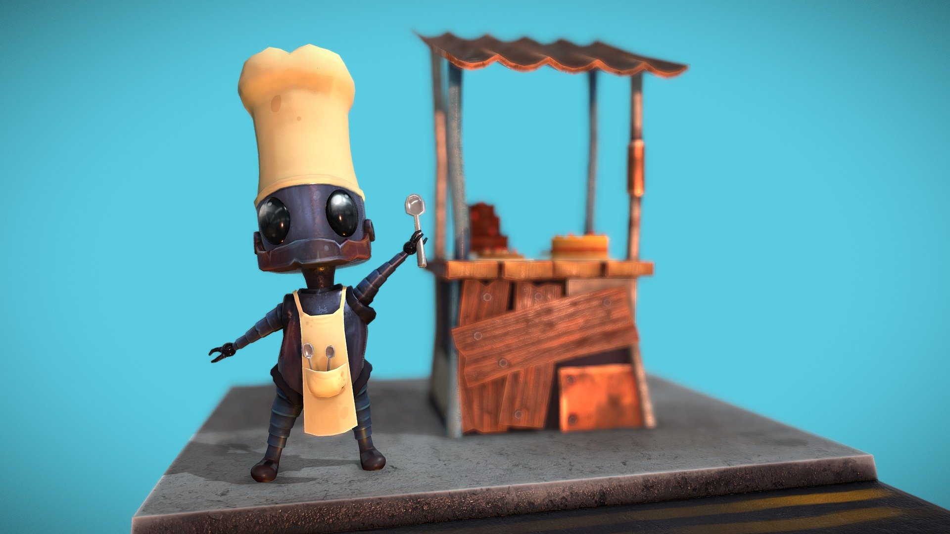 Robot Street Food Vendor