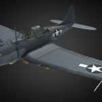 sbd 2 dauntless 3d model