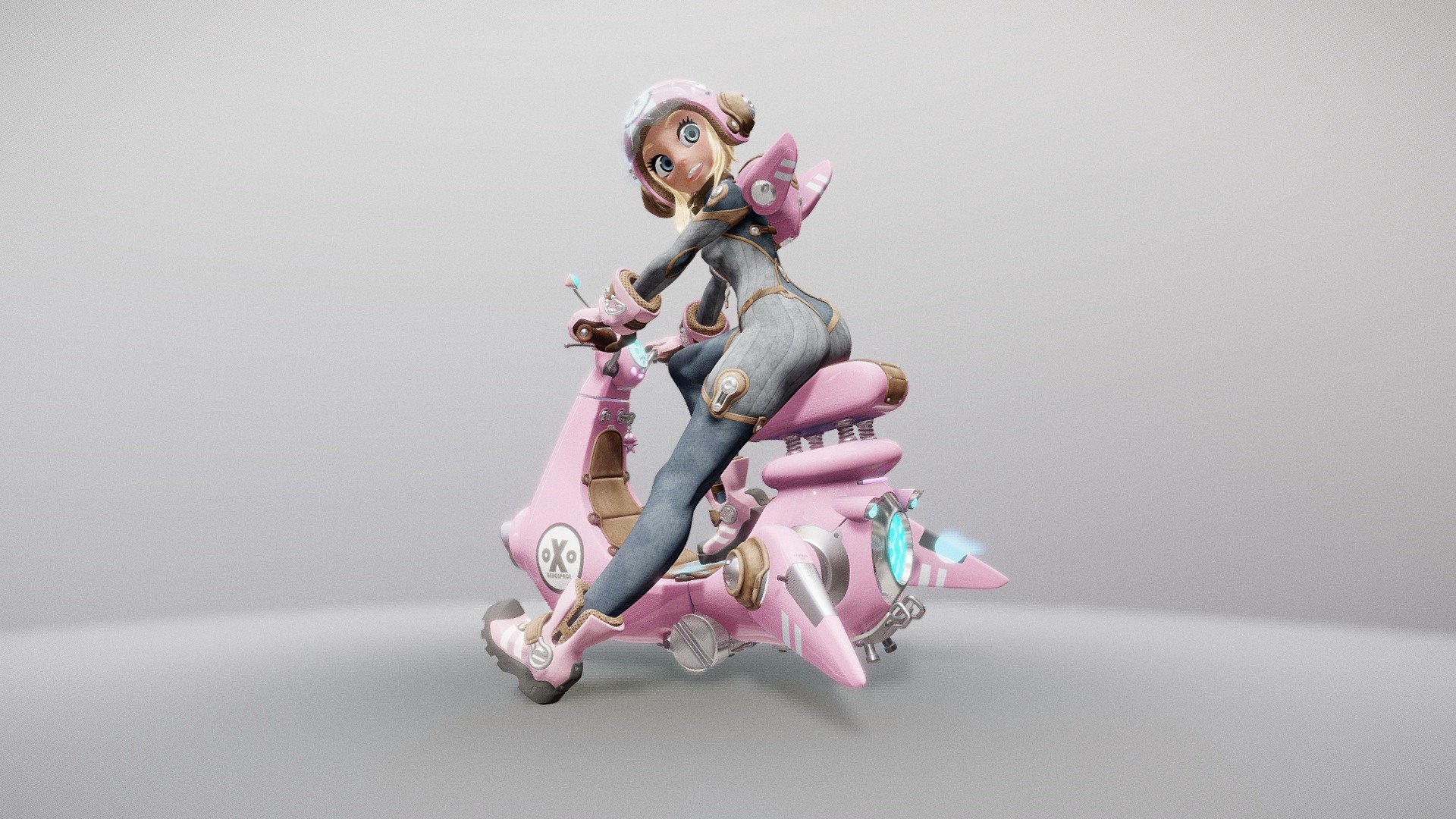 Sci-fi Scooter Girl