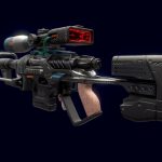 sci fi weapon gameready gun rifle 3d model
