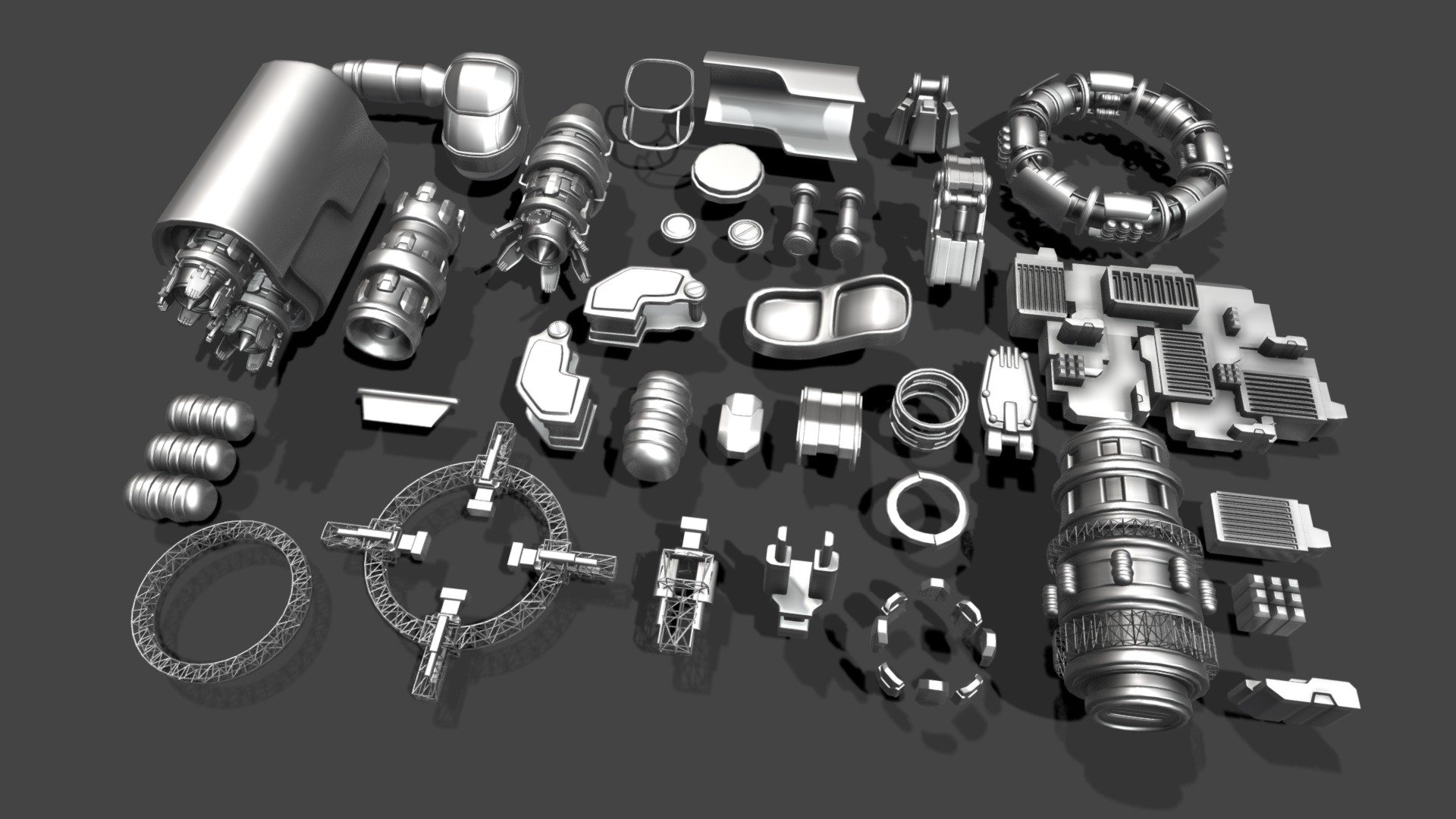 Spaceship parts asset pack