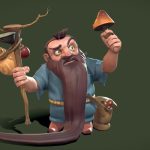 stylized dwarf 3d model