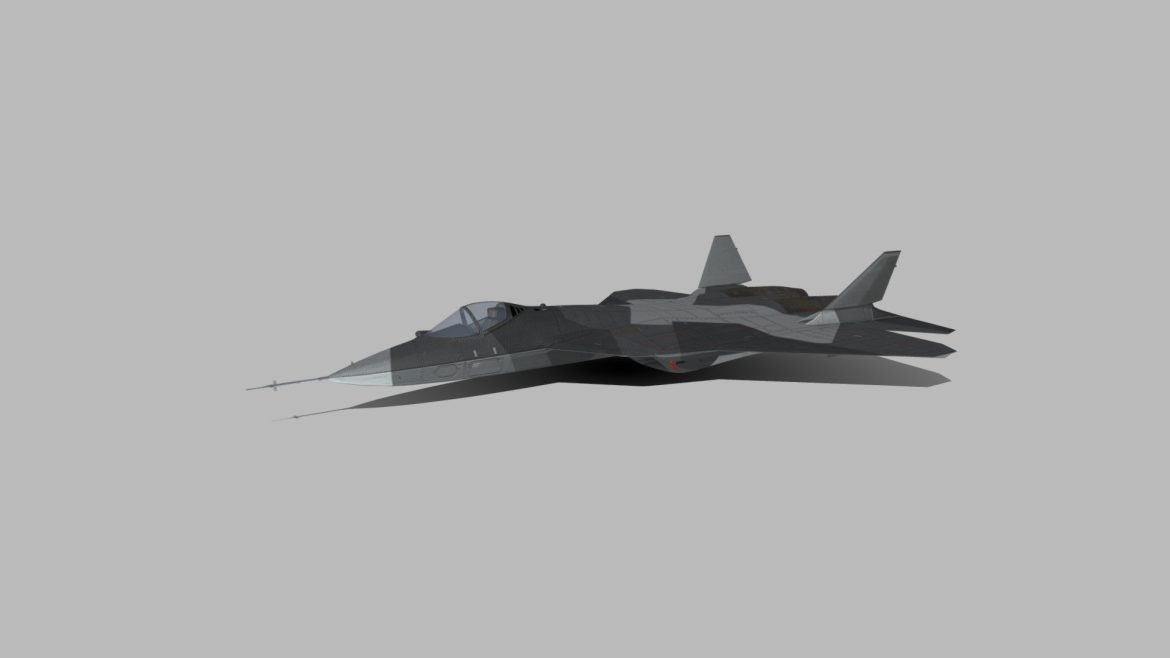sukhoi su 57 low poly 3d model