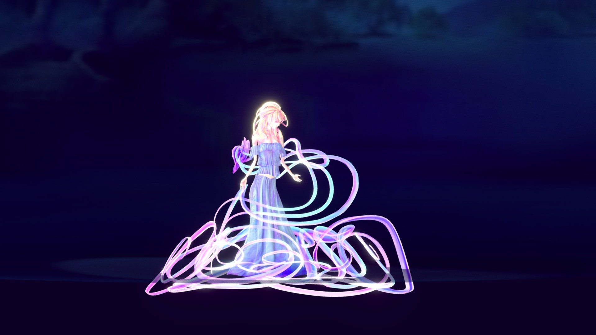 Swan Princess (Handpainted Scene)