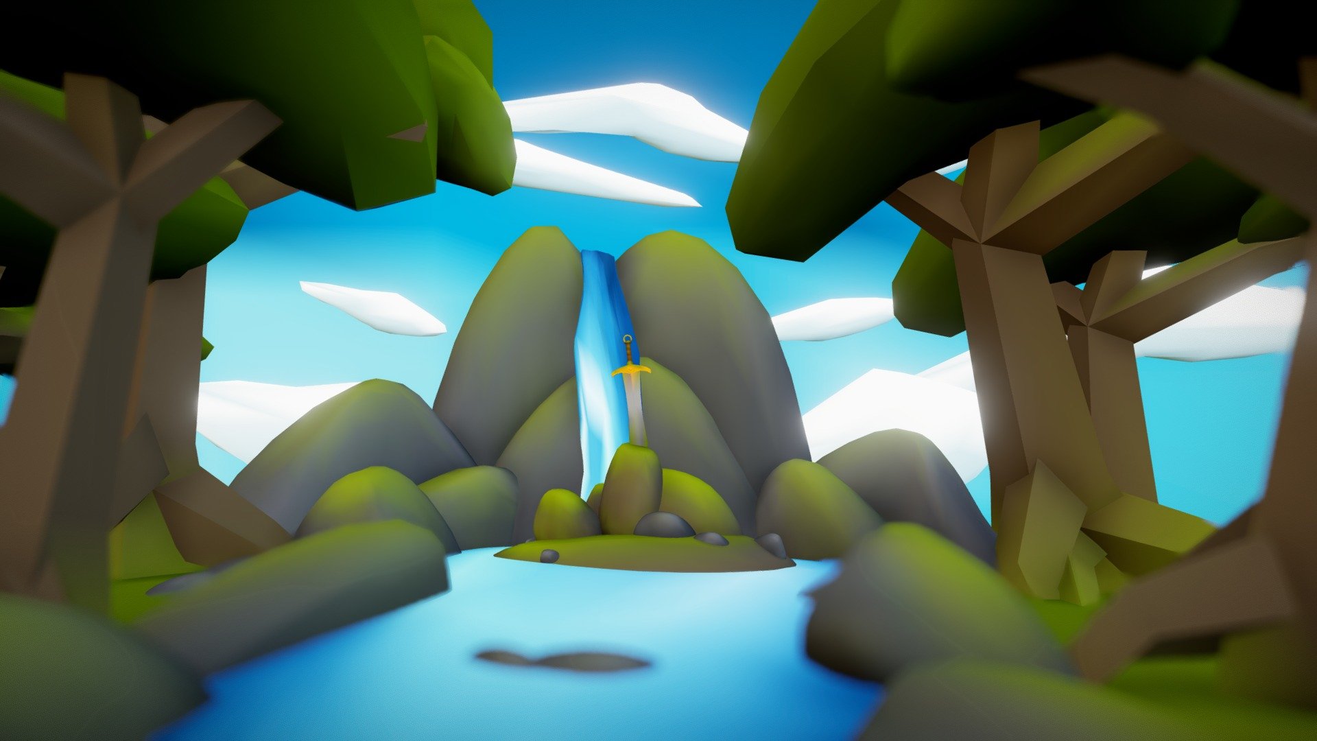 Sword in the Stone – Stylized Scene