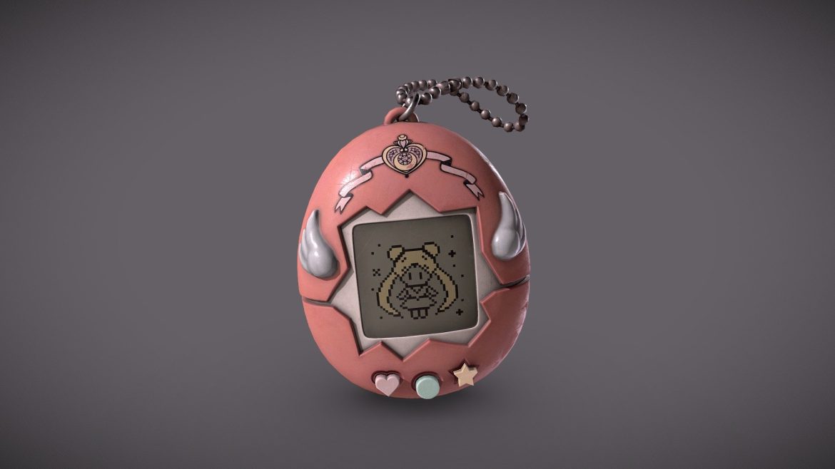 tamagotchi pet sailor moon 3d model
