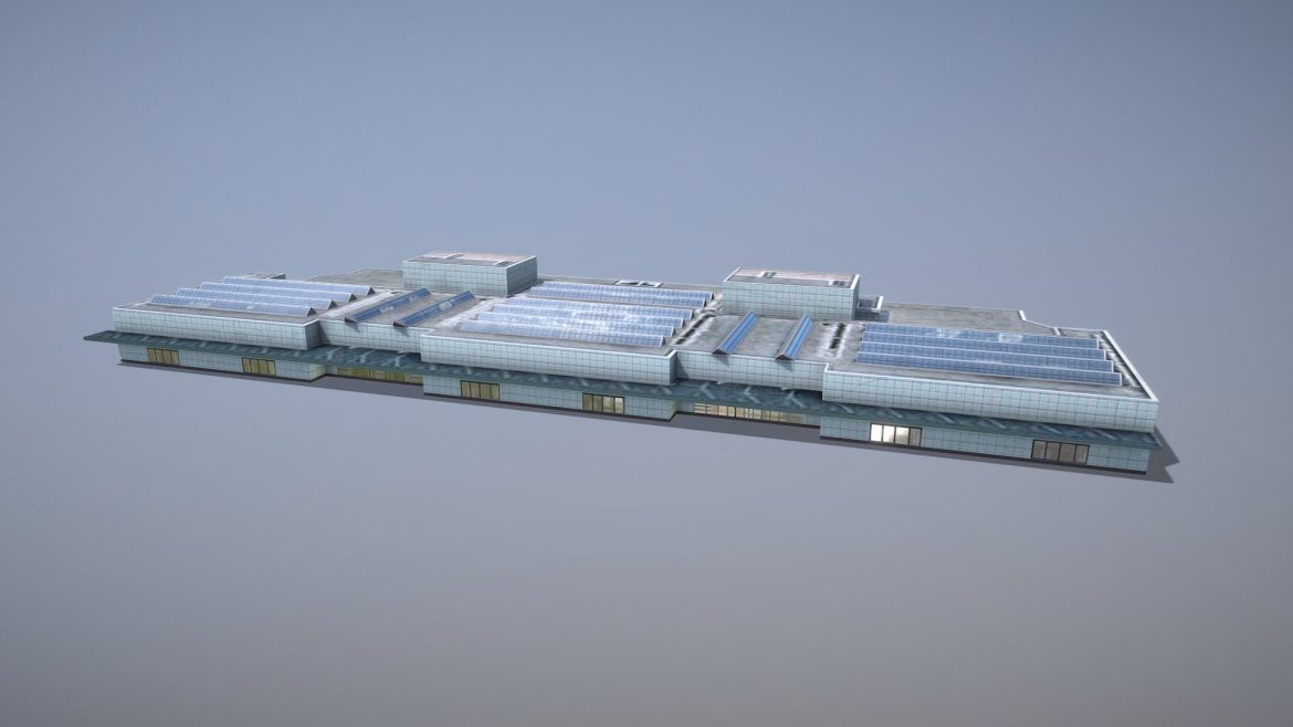 terminal eddm terminalf muenchen airport 3d model