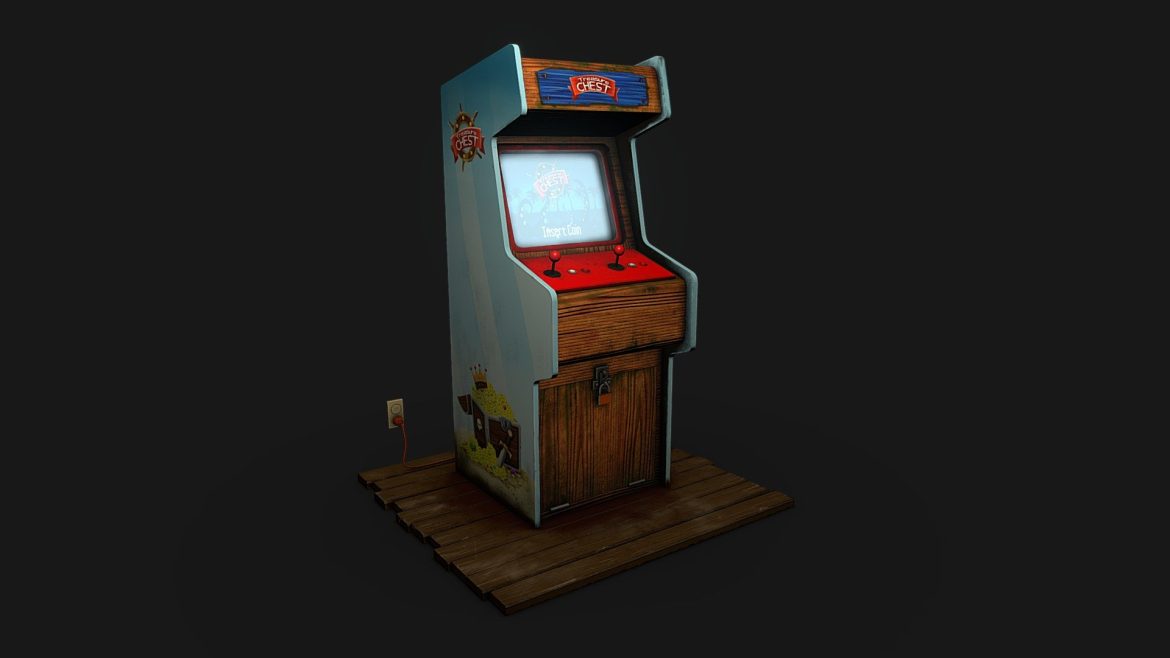 the arcade treasure chest 3d model