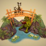 three billy goats gruff 3d model