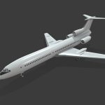 Tupolev Tu-154 Blank with Levels of Detail (LOD)