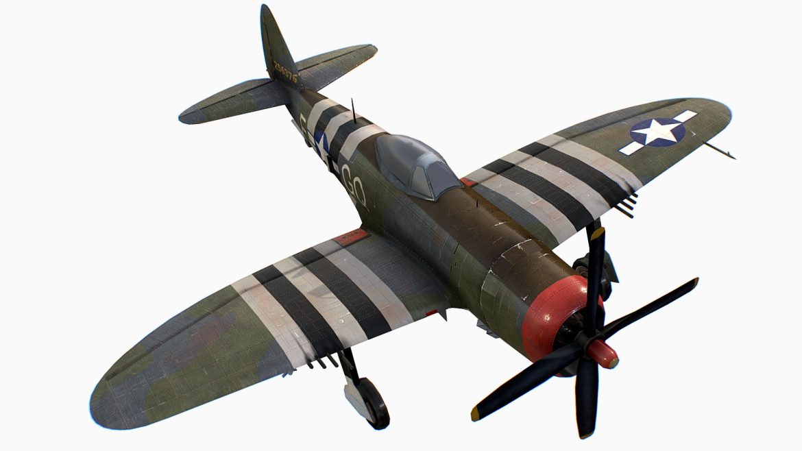 united states fighter republic p 47 thunderbolt 3d model