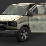 vandalized van 3d model