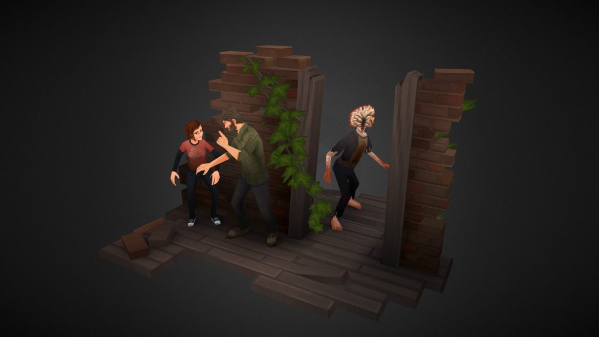 vg remix the last of us final scene 3d model