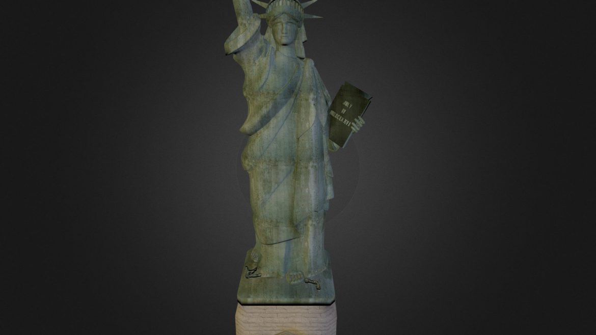 wwnnsthl4k liberty statue 3d model