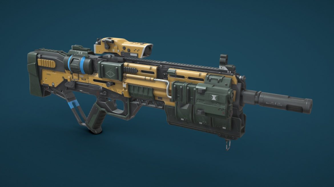 xen slr rifle 3d model