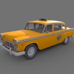 yellow cab 3d model