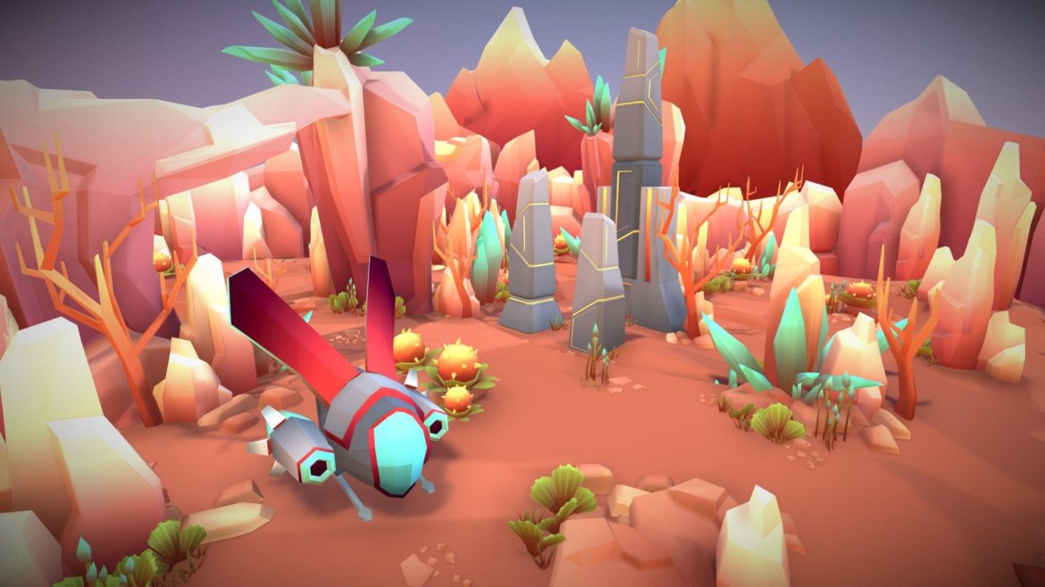 alien desert planet 3d model