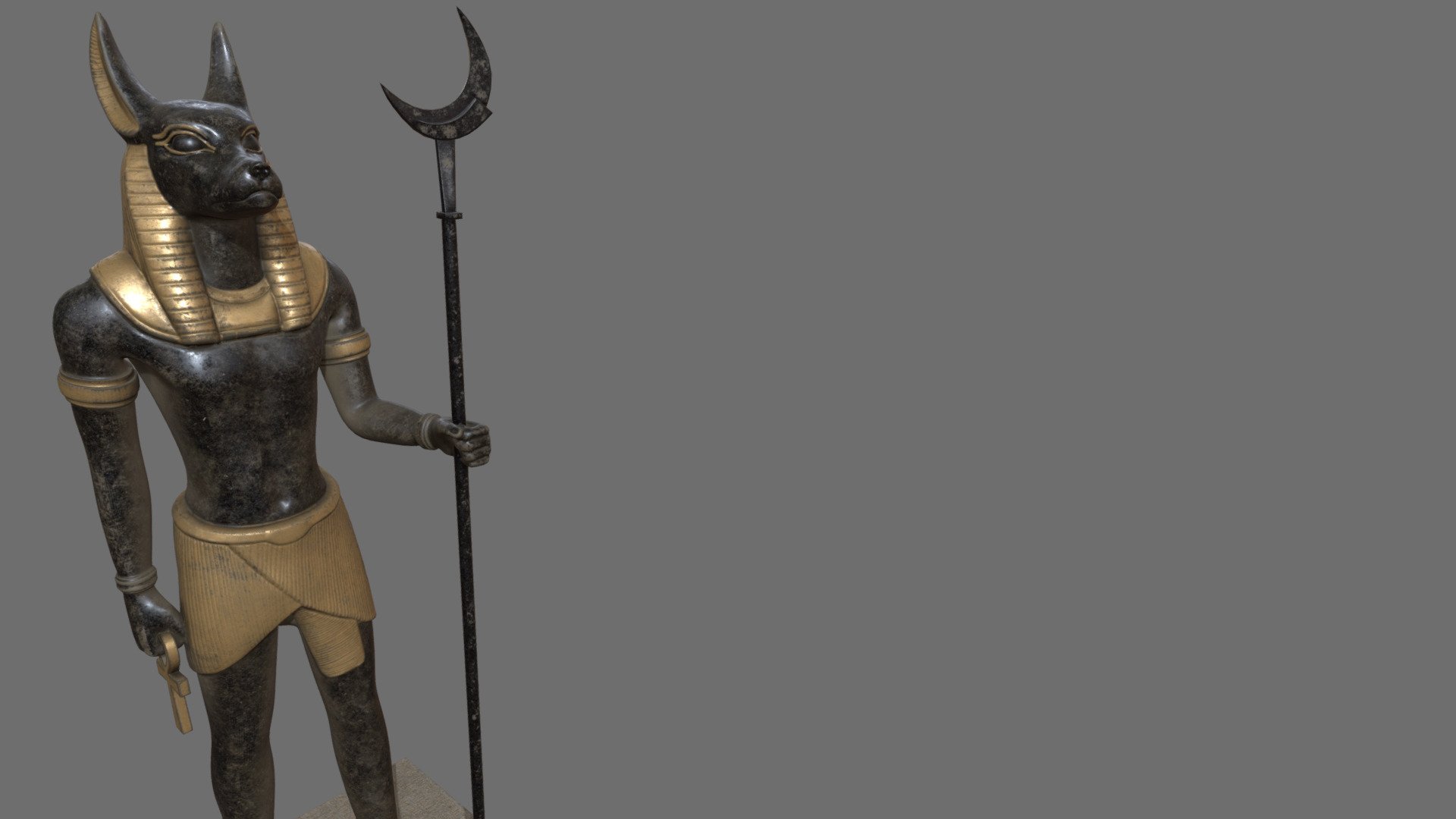 Anubis statue 3d
