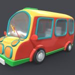 Asset – Cartoons – Bus – 3D Model
