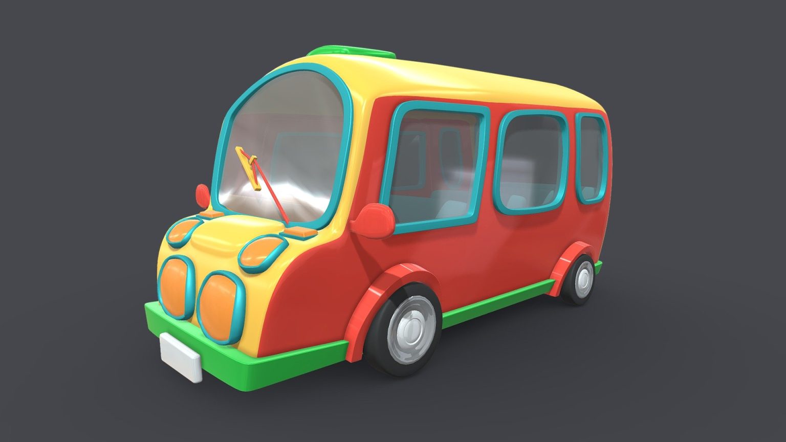 Download Asset – Cartoons – Bus – 3d Model 3D Model | Deep3DSea