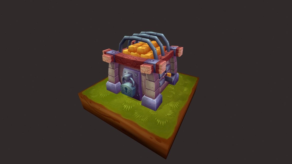 battle village gold storage 3d model