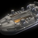 Big Hovercraft High-poly with Animations