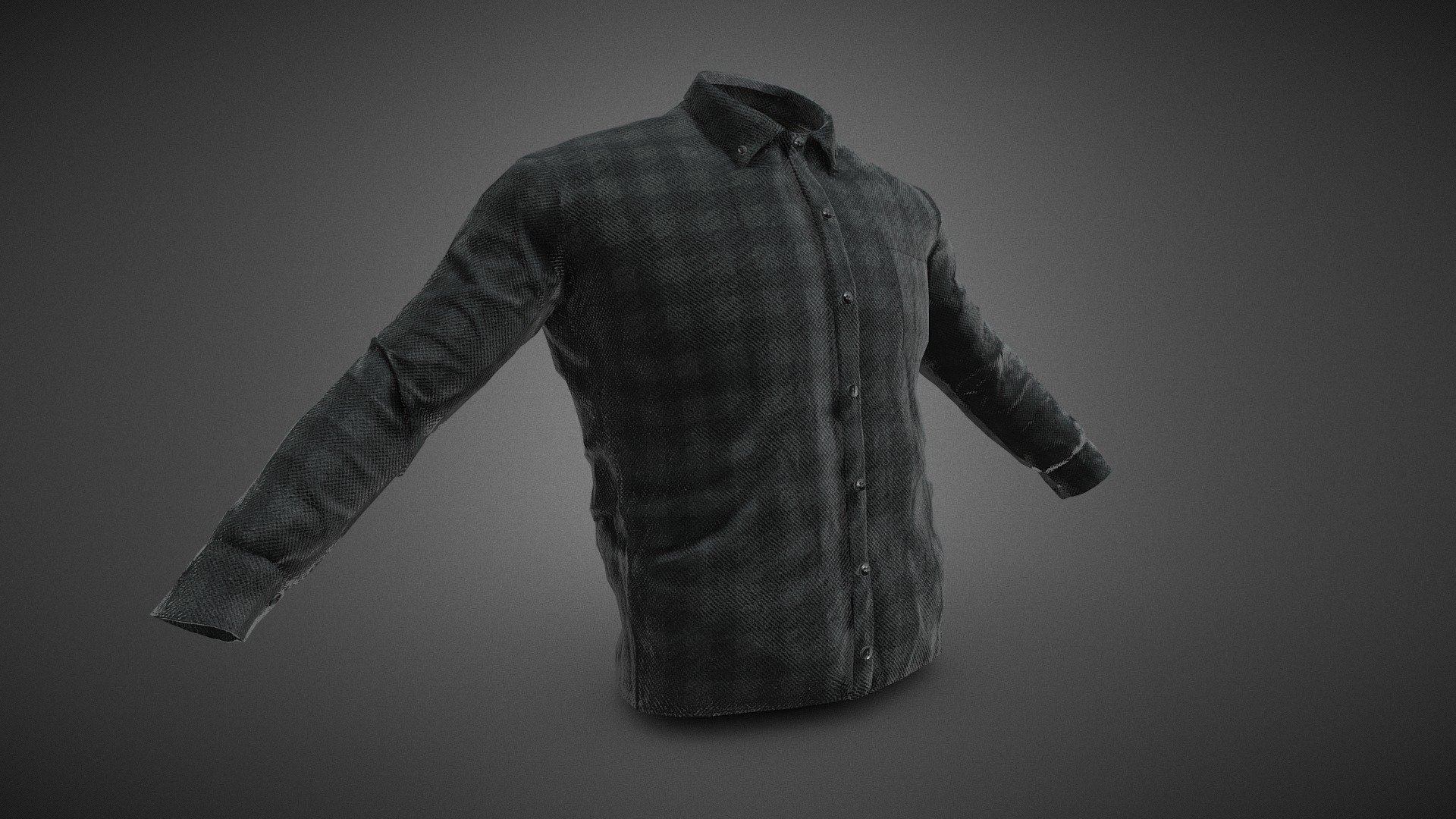 Black And Gray Flannel Button Up Shirt