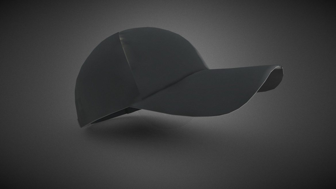 black basketball hat 3d model
