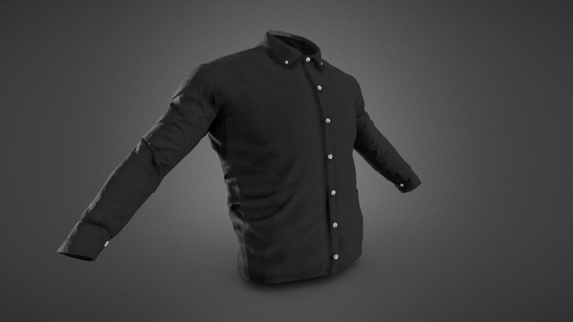 black shirt 3d model