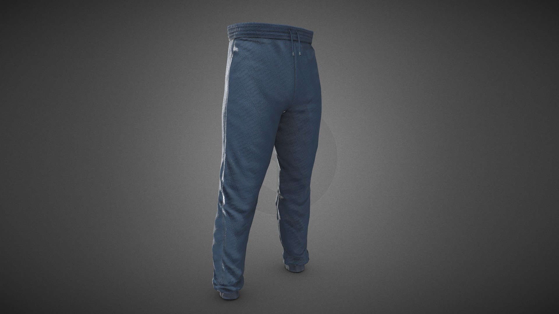 Blue Stonewashed Jogger Pants