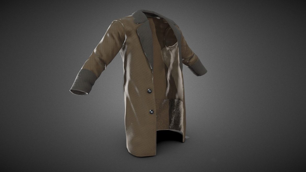 brown coat 3d model