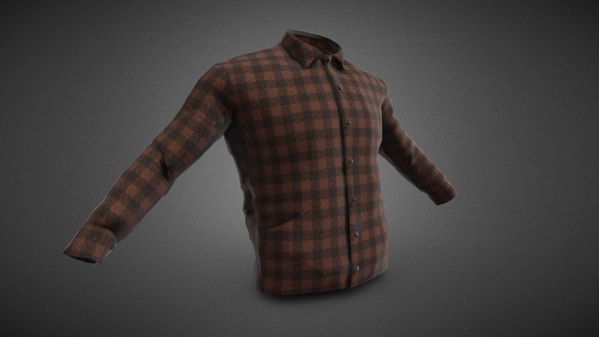 Brown Flannel Button Up Shirt