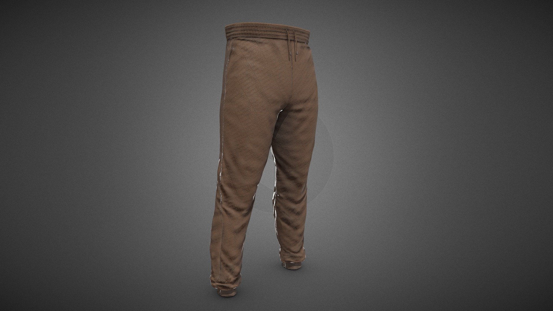 Brown Stonewashed Jogger Pants