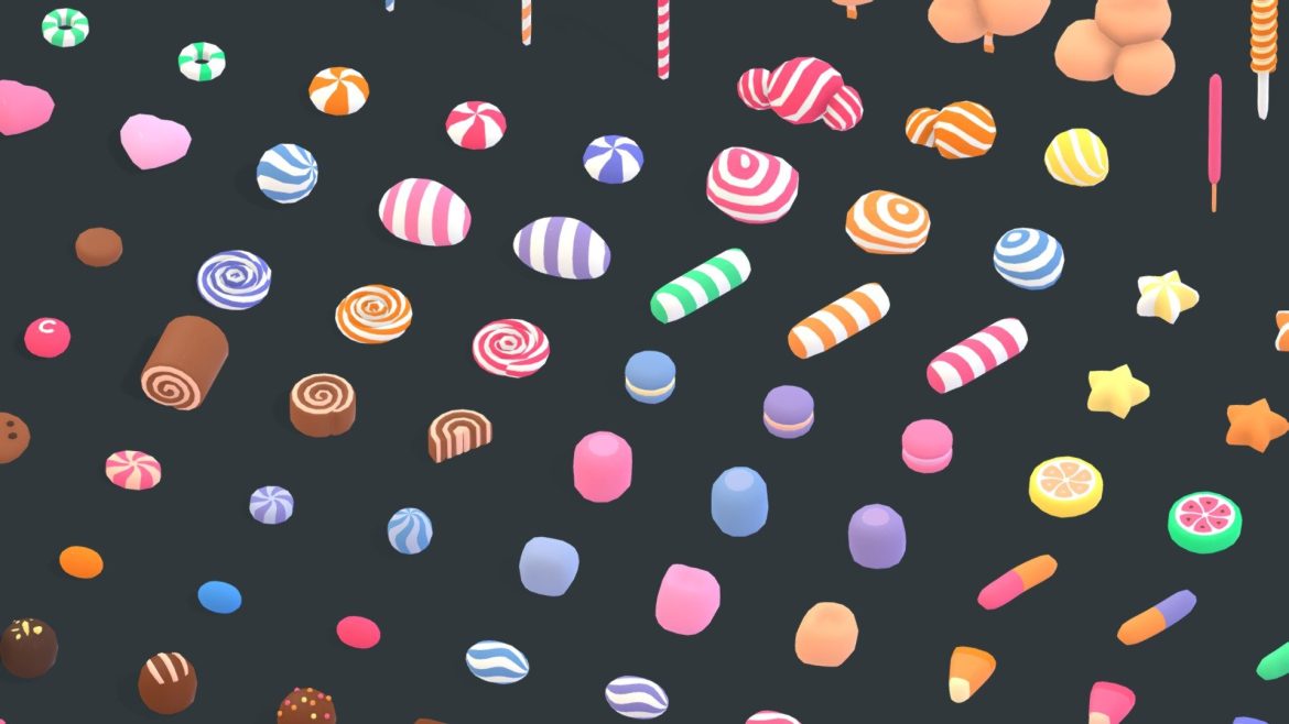 candy land animation asset 3d model