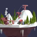 Cartoon Low Poly Slope Resort