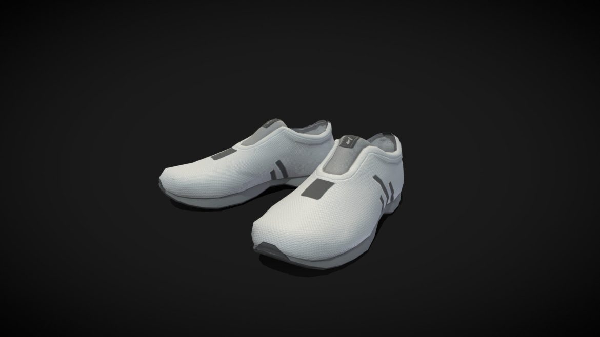 casual sport shoes low poly 3d model