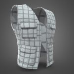 casual vest style 4 3d model