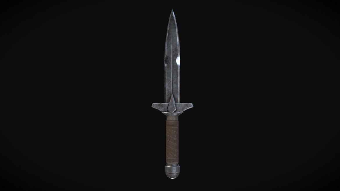 dagger iron weapons set tesskyblivion 3d model