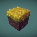 dirt cube pbr hand painted series 3d model