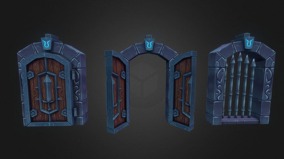 dungeon gates 3d model