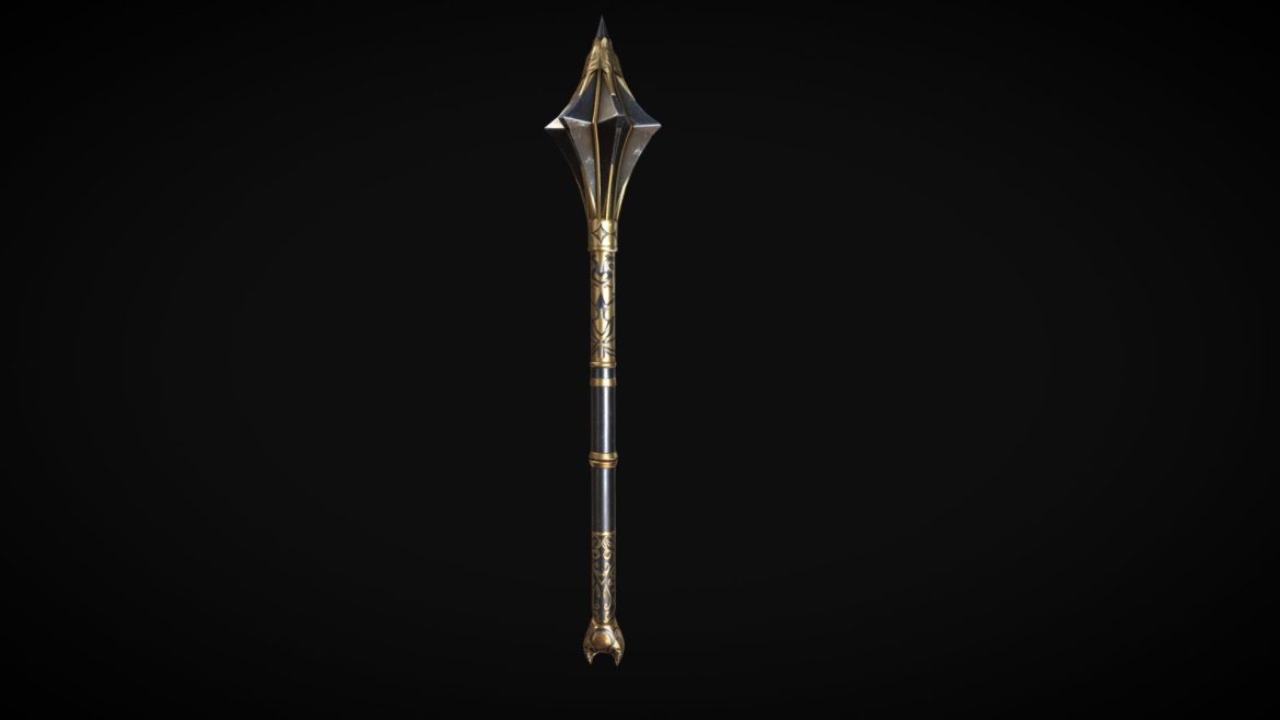 ebony mace tesskyblivion 3d model