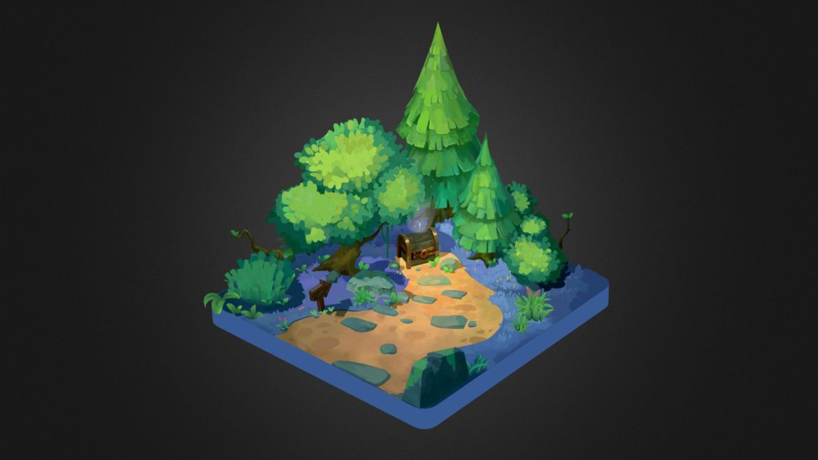 forest diorama 3d model