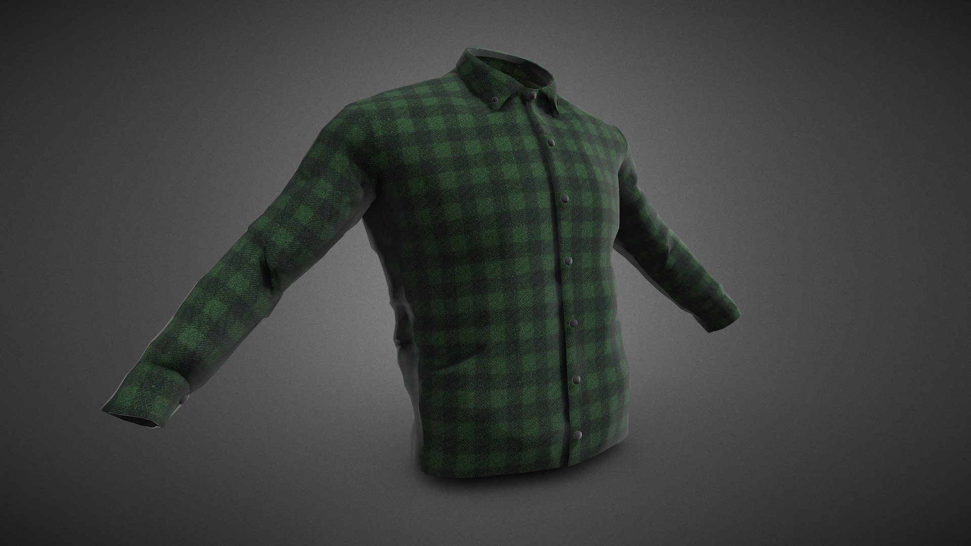 Green Flannel Button Up Shirt