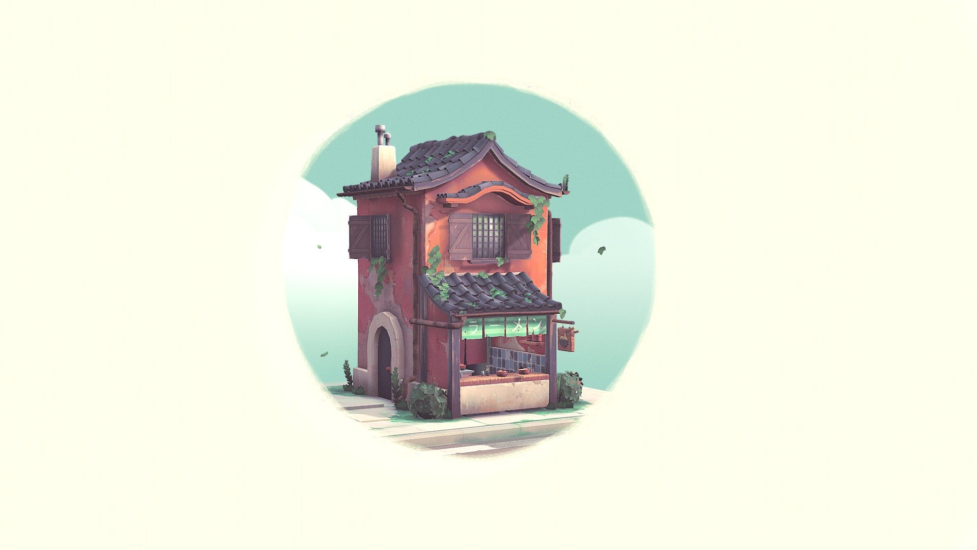 Handpainted Ramen Shop